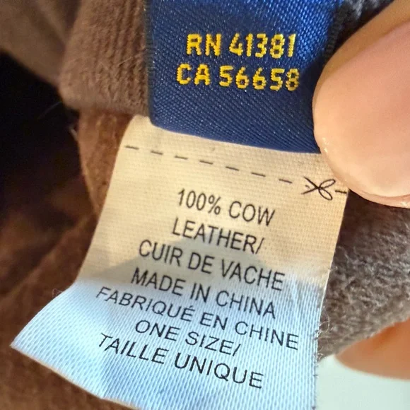 Polo Ralph Lauren Pebbled Brown Leather Lennox Tote Bag - Picture 10 of 10